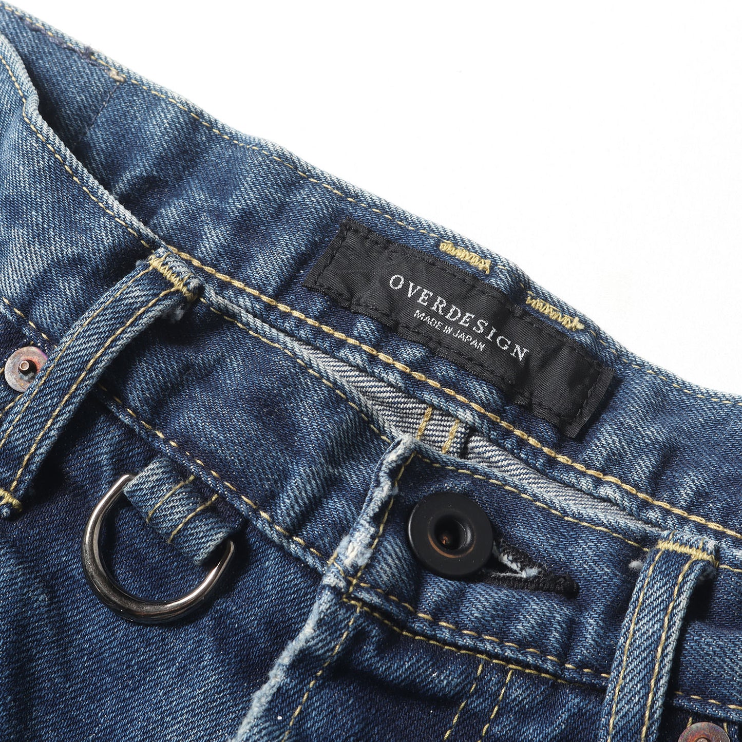 ヴィンテージ リメイク 加工 ストレッチ スキニー デニムパンツ (NEW SKINNY ROCKASTAR ) / ジーンズ リペア ペンキ メタル ロックバンド