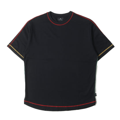 コントラストカラー ステッチ Tシャツ (102526 254T) / 無地 プレーン ソリッド 定番 ベーシック スタンダード PS