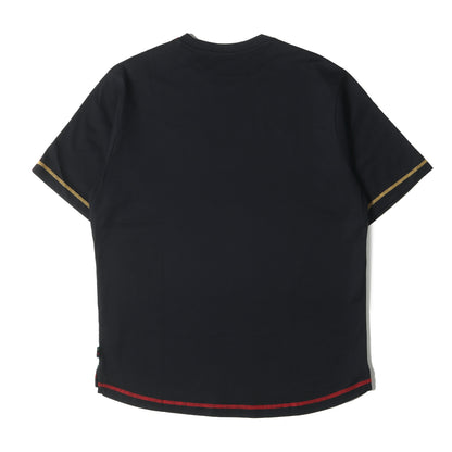 コントラストカラー ステッチ Tシャツ (102526 254T) / 無地 プレーン ソリッド 定番 ベーシック スタンダード PS