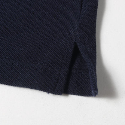 ワンポイント ワニワッペン 刺繍 コットンリネン 鹿の子 Tシャツ (TH090PL) / 定番 プレーン ソリッド ベーシック スタンード フレカジ フレンチ カジュアル EXCLUSIVE EDITION