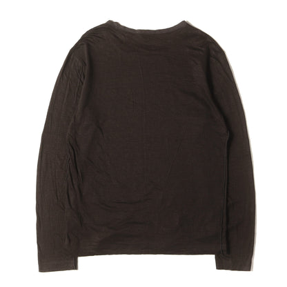 プリントボーダー リネン ニット (193254 912A)