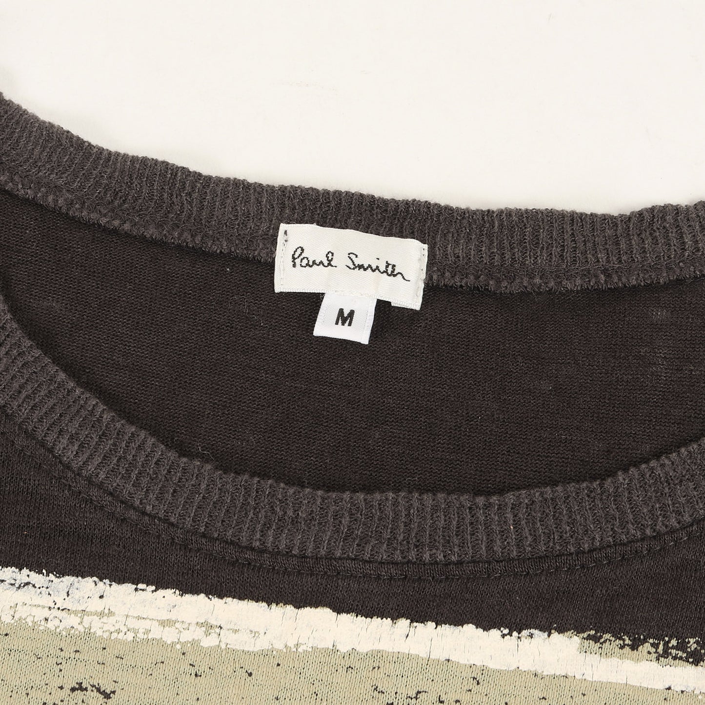 プリントボーダー リネン ニット (193254 912A)