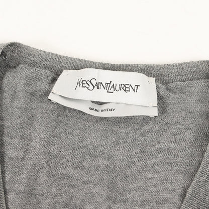 ワンポイント YSL ロゴ Vネック ニット