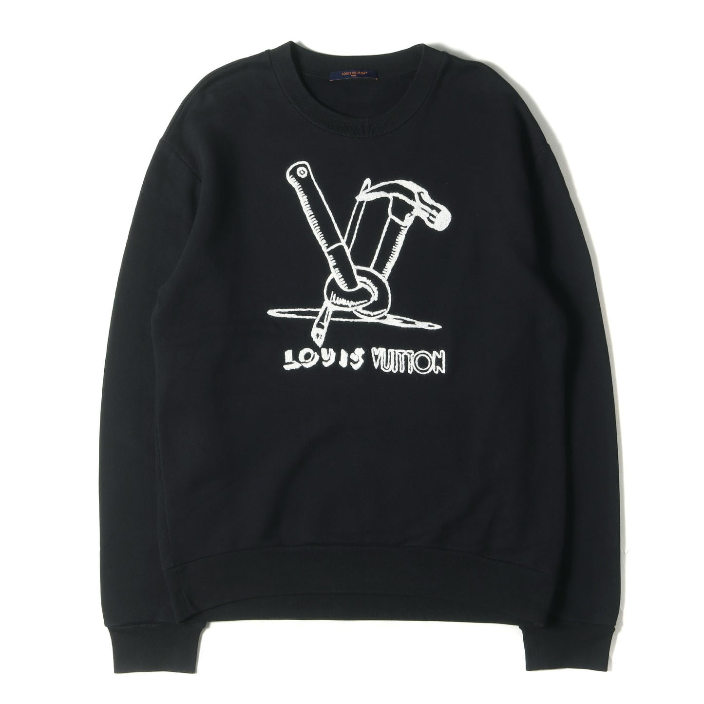 23AW エンブロイダード コットン スウェット シャツ (RM232 IHN HPY79W) / トレーナー ロゴ 刺繍 クルーネック 裏起毛 定番 ベーシック ラグカジ ラグジュアリー カジュアル