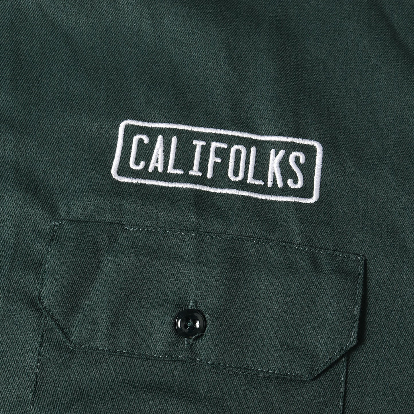 24SS × Dickies 1574 ロゴ 刺繍 T/Cツイル 半袖 ワーク シャツ (CALIFOLKS Dickies Custom Work Shirt Short Sleeve) / アメカジ