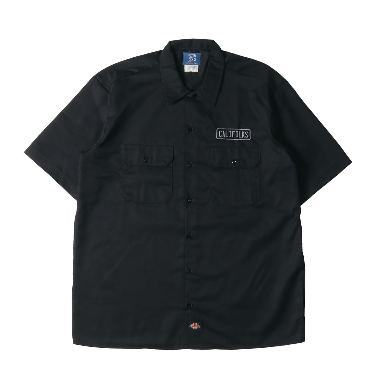 24SS × Dickies 1574 ロゴ 刺繍 T/Cツイル 半袖 ワーク シャツ (CALIFOLKS Dickies Custom Work Shirt Short Sleeve) / アメカジ