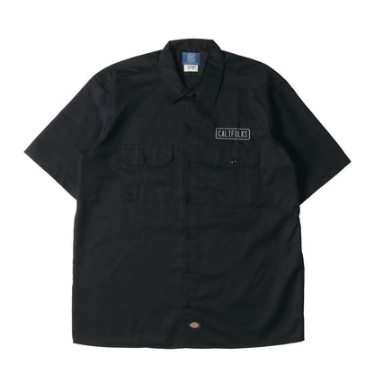 24SS × Dickies 1574 ロゴ 刺繍 T/Cツイル 半袖 ワーク シャツ (CALIFOLKS Dickies Custom Work Shirt Short Sleeve) / アメカジ