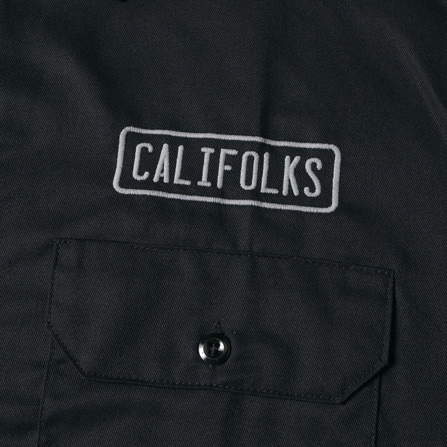 24SS × Dickies 1574 ロゴ 刺繍 T/Cツイル 半袖 ワーク シャツ (CALIFOLKS Dickies Custom Work Shirt Short Sleeve) / アメカジ