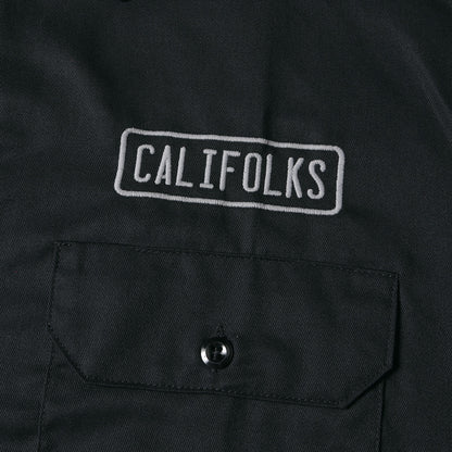 24SS × Dickies 1574 ロゴ 刺繍 T/Cツイル 半袖 ワーク シャツ (CALIFOLKS Dickies Custom Work Shirt Short Sleeve) / アメカジ
