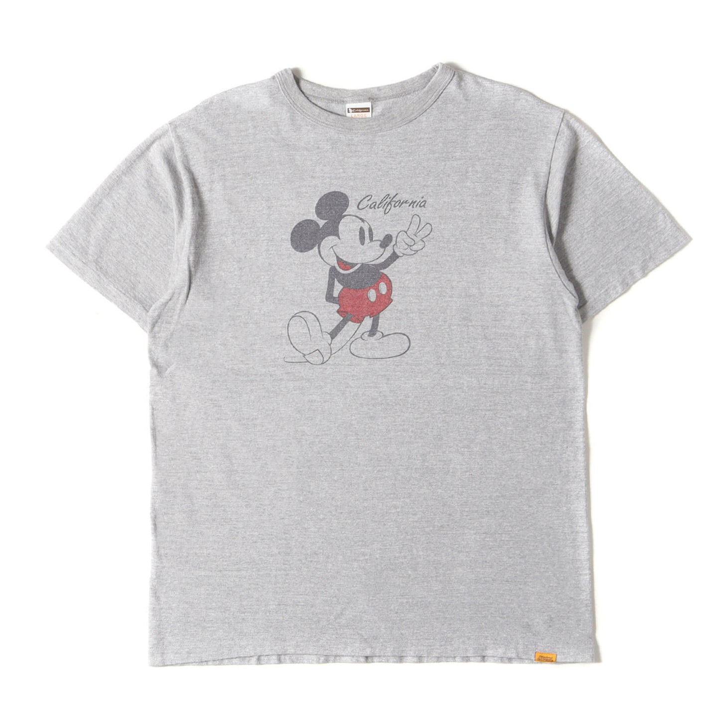 23AW × Disney ミッキーマウス ロゴ バインダーネック ハチハチ ワンツー Tシャツ (DISNEY × SD 88/12 California T)