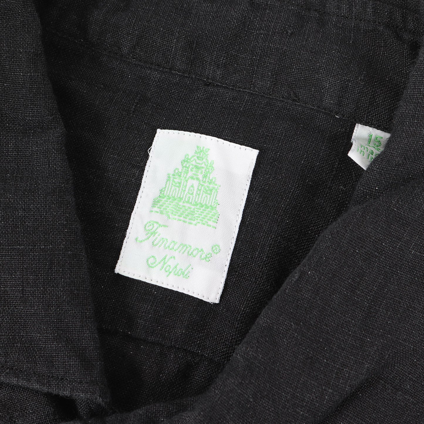 イタリアン カッタウェイカラー リネン 半袖 ドレス シャツ (35122) / MADE IN ITALY