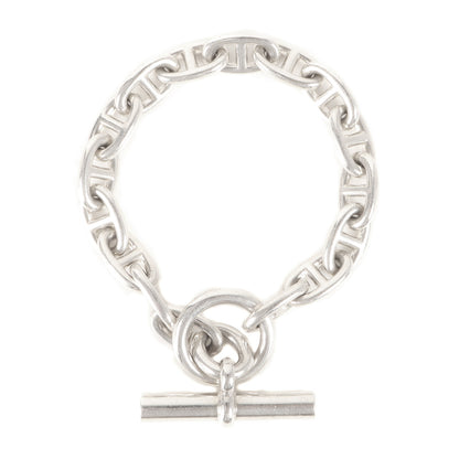 70s - 90s 筆記体 モデル シェーヌダンクル ブレスレット (Chaine dancre Bracelet 16Link) / ヴィンテージ シルバー Ag925 16コマ リンク ジュエリー アクセサリー