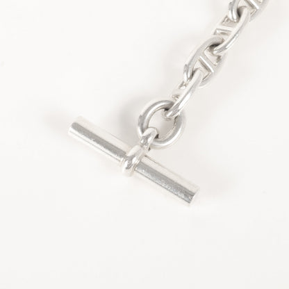 70s - 90s 筆記体 モデル シェーヌダンクル ブレスレット (Chaine dancre Bracelet 16Link) / ヴィンテージ シルバー Ag925 16コマ リンク ジュエリー アクセサリー