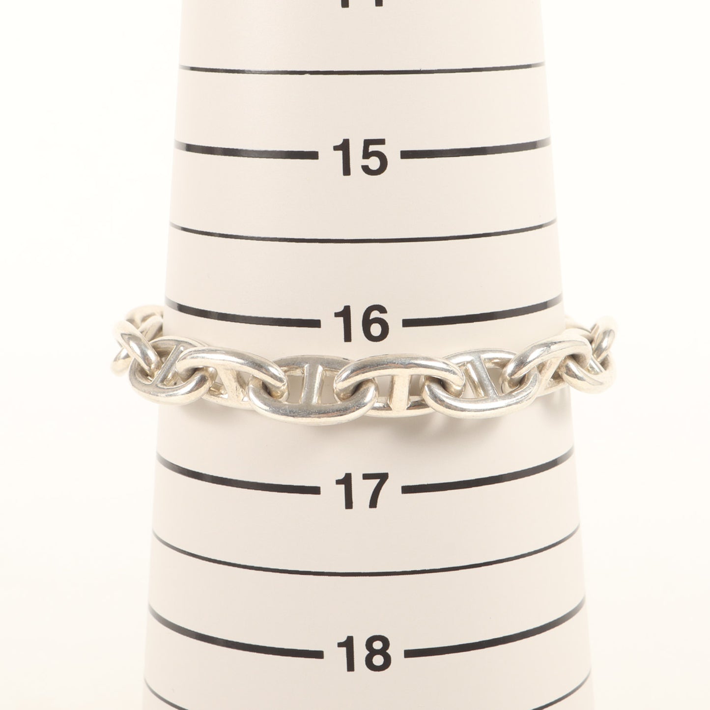 70s - 90s 筆記体 モデル シェーヌダンクル ブレスレット (Chaine dancre Bracelet 16Link) / ヴィンテージ シルバー Ag925 16コマ リンク ジュエリー アクセサリー
