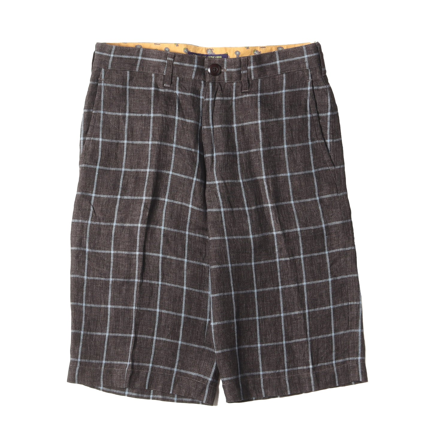 ウインドウペンチェック リネン ハーフ パンツ / ショート ショーツ DRESS BY KATO/AAA