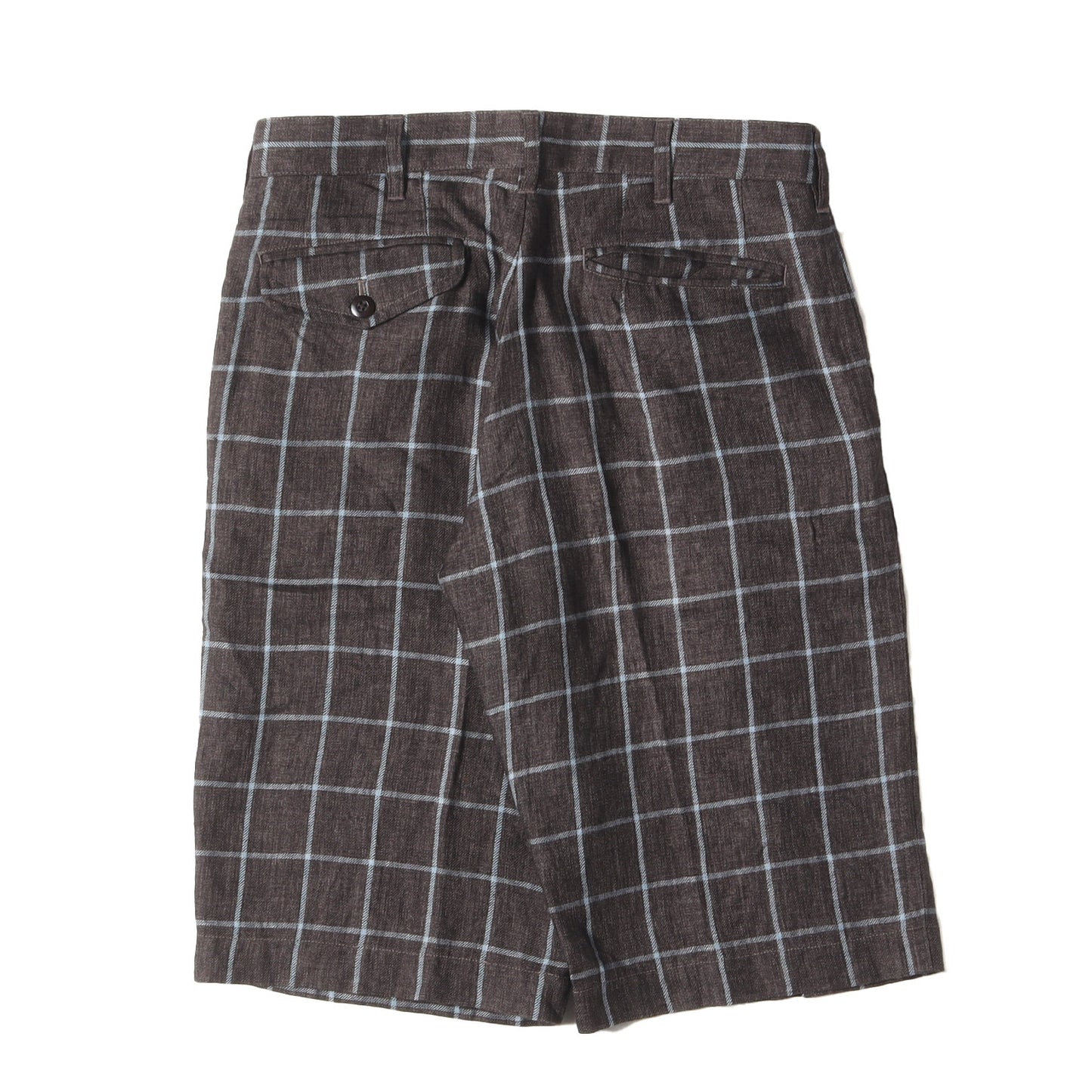 ウインドウペンチェック リネン ハーフ パンツ / ショート ショーツ DRESS BY KATO/AAA