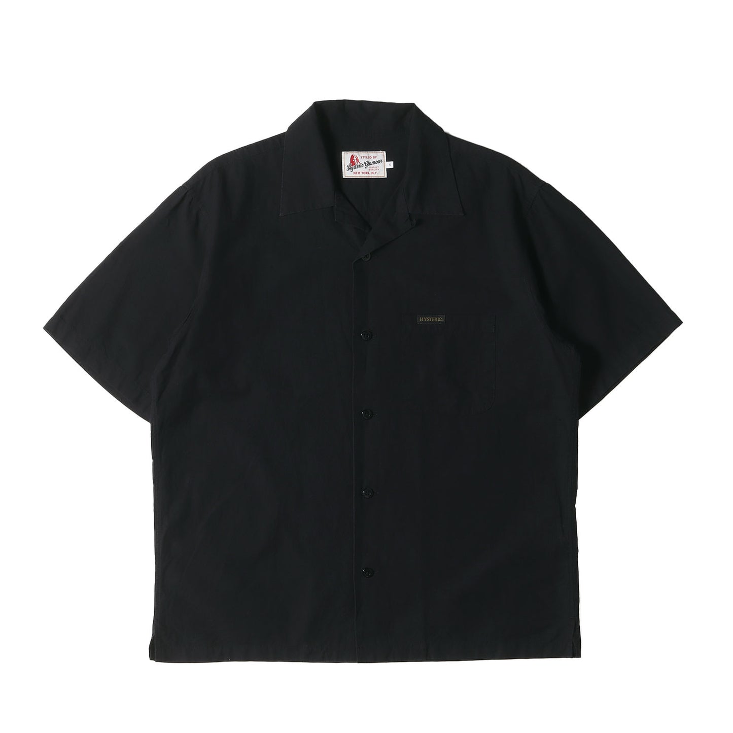 TYPE LOGO オープンカラー コットン リネン 半袖 シャツ (02211AH09) / 開襟 ボックスシルエット アメカジ