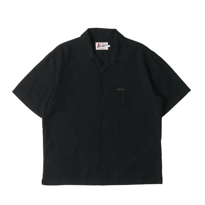 TYPE LOGO オープンカラー コットン リネン 半袖 シャツ (02211AH09) / 開襟 ボックスシルエット アメカジ