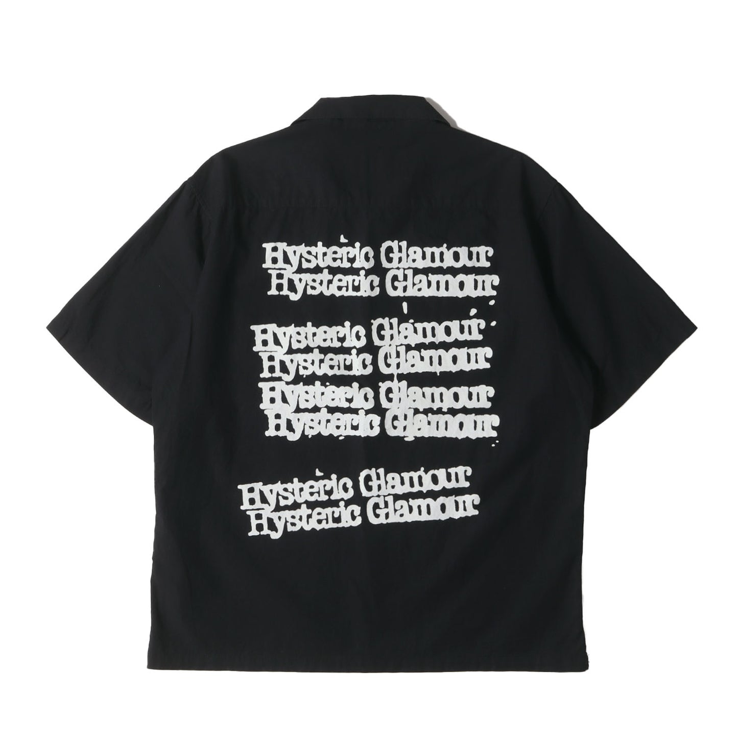 TYPE LOGO オープンカラー コットン リネン 半袖 シャツ (02211AH09) / 開襟 ボックスシルエット アメカジ