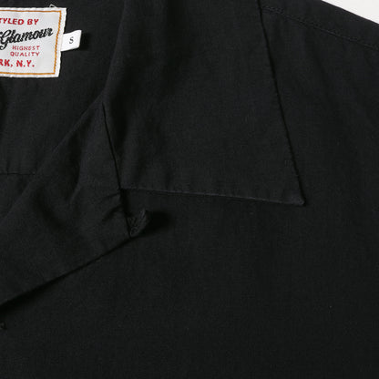 TYPE LOGO オープンカラー コットン リネン 半袖 シャツ (02211AH09) / 開襟 ボックスシルエット アメカジ