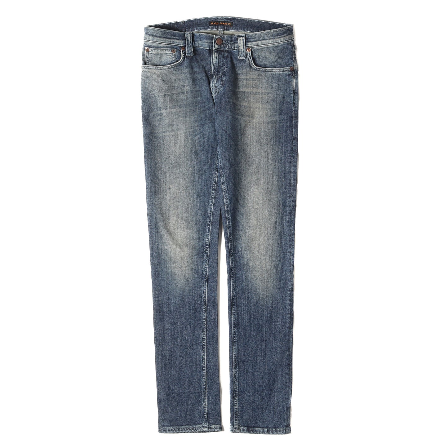 ヴィンテージ加工 ローライズ ストレッチ デニム スキニー パンツ / ジッパーフライ ジーンズ 定番 ベーシック MADE IN ITALY