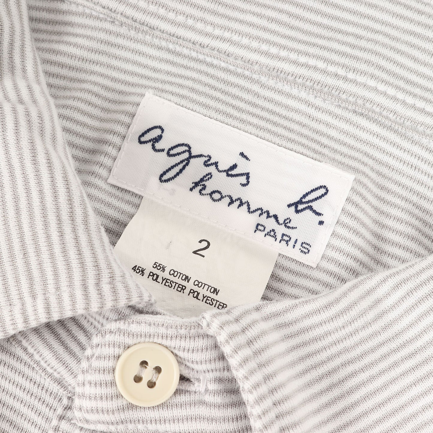 ワンポイント レザール 刺繍 ボーダー ポロシャツ / homme MADE IN JAPAN