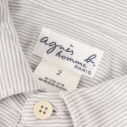 ワンポイント レザール 刺繍 ボーダー ポロシャツ / homme MADE IN JAPAN