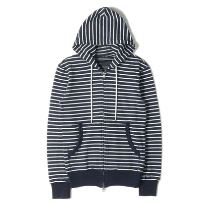 ボーダー コットンポリ ワッフル サーマル ダブルジップ パーカー (SUMMIT WAFFLE BORDER PARKA HVJ090 CNP090) / フーディー アウター 羽織 定番 ベーシック ラグカジ ラグジュアリー カジュアル VAUGUE