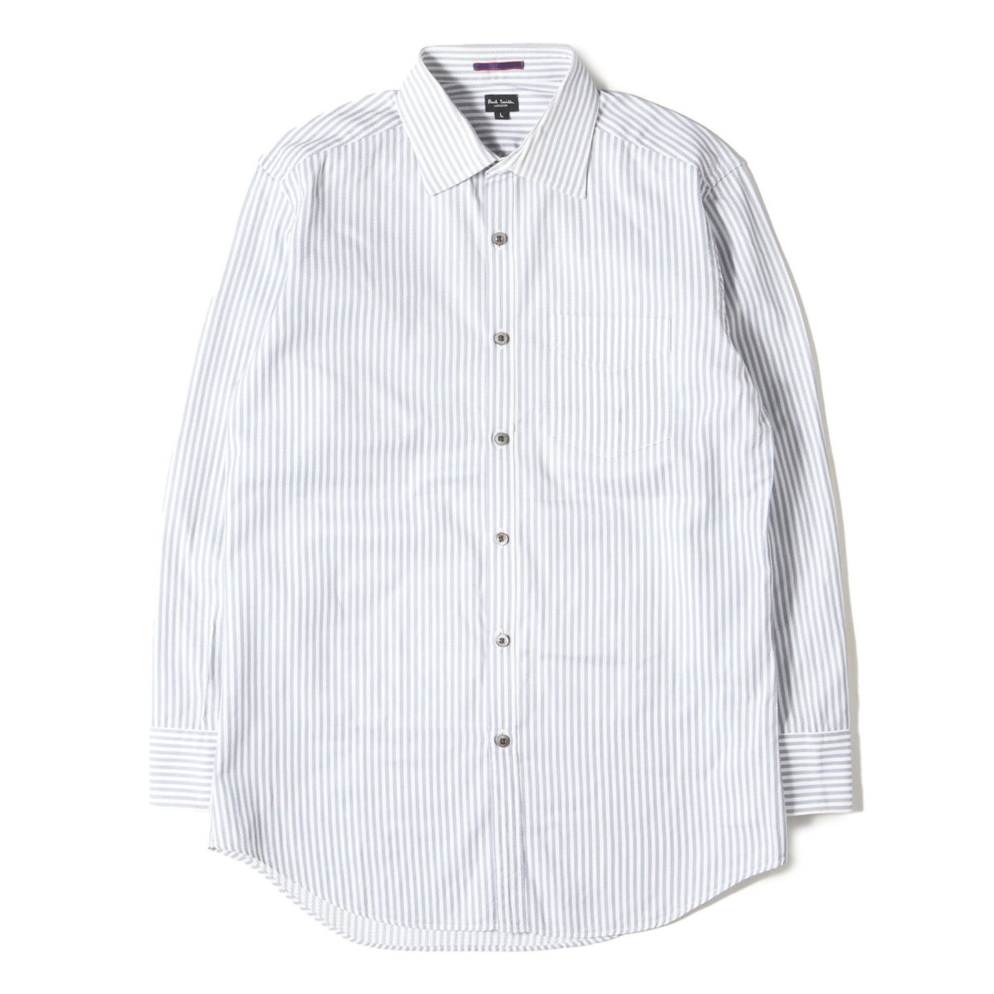 ストライプ コットン ドレス シャツ / 長袖 ビジネス ビジカジ オフィカジ フォーマル