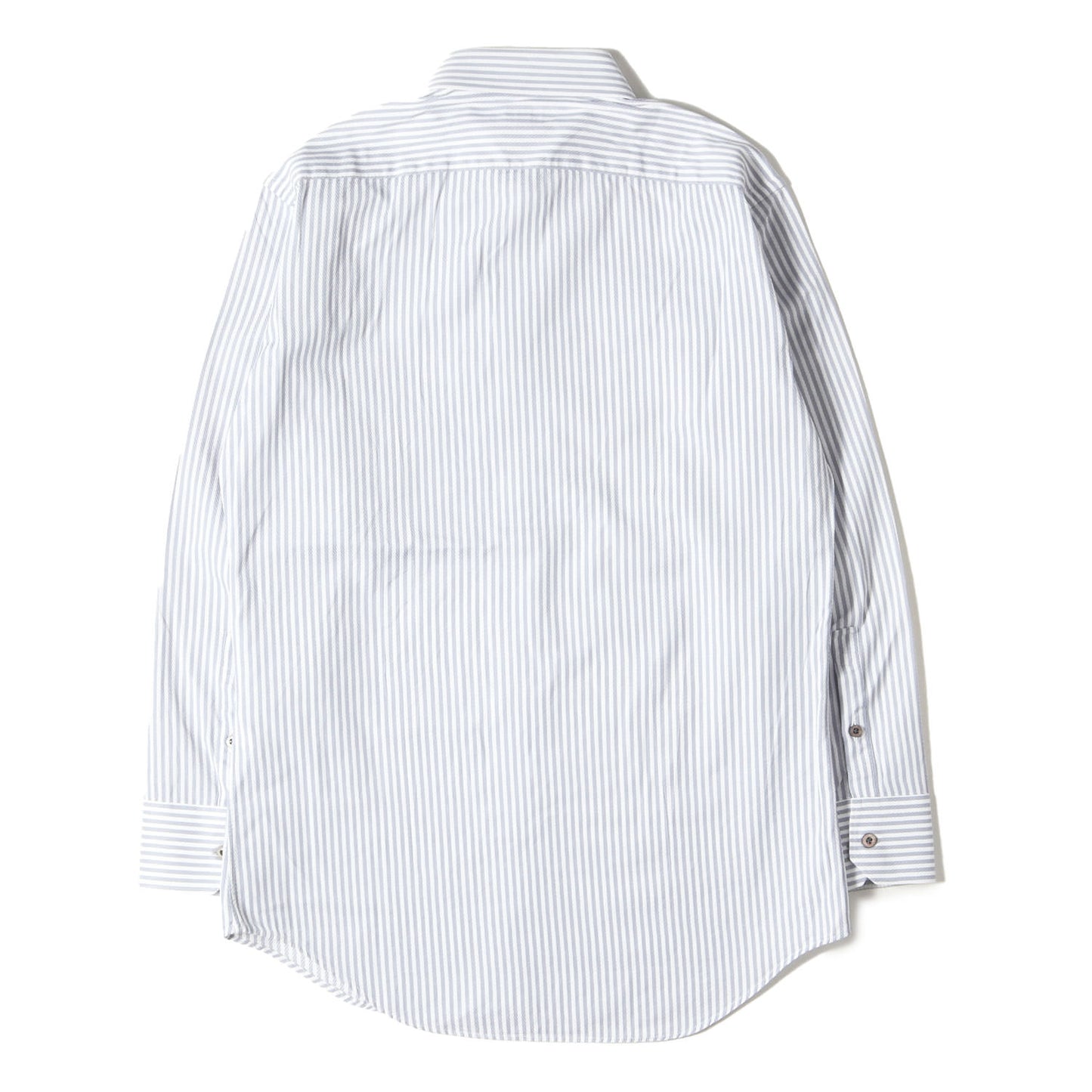 ストライプ コットン ドレス シャツ / 長袖 ビジネス ビジカジ オフィカジ フォーマル