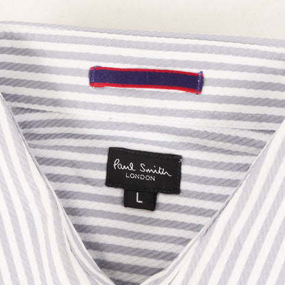 ストライプ コットン ドレス シャツ / 長袖 ビジネス ビジカジ オフィカジ フォーマル