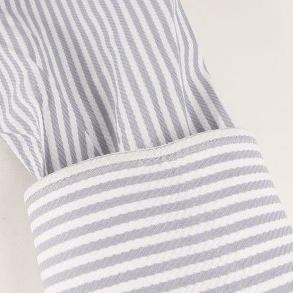 ストライプ コットン ドレス シャツ / 長袖 ビジネス ビジカジ オフィカジ フォーマル