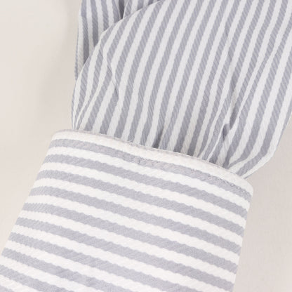 ストライプ コットン ドレス シャツ / 長袖 ビジネス ビジカジ オフィカジ フォーマル