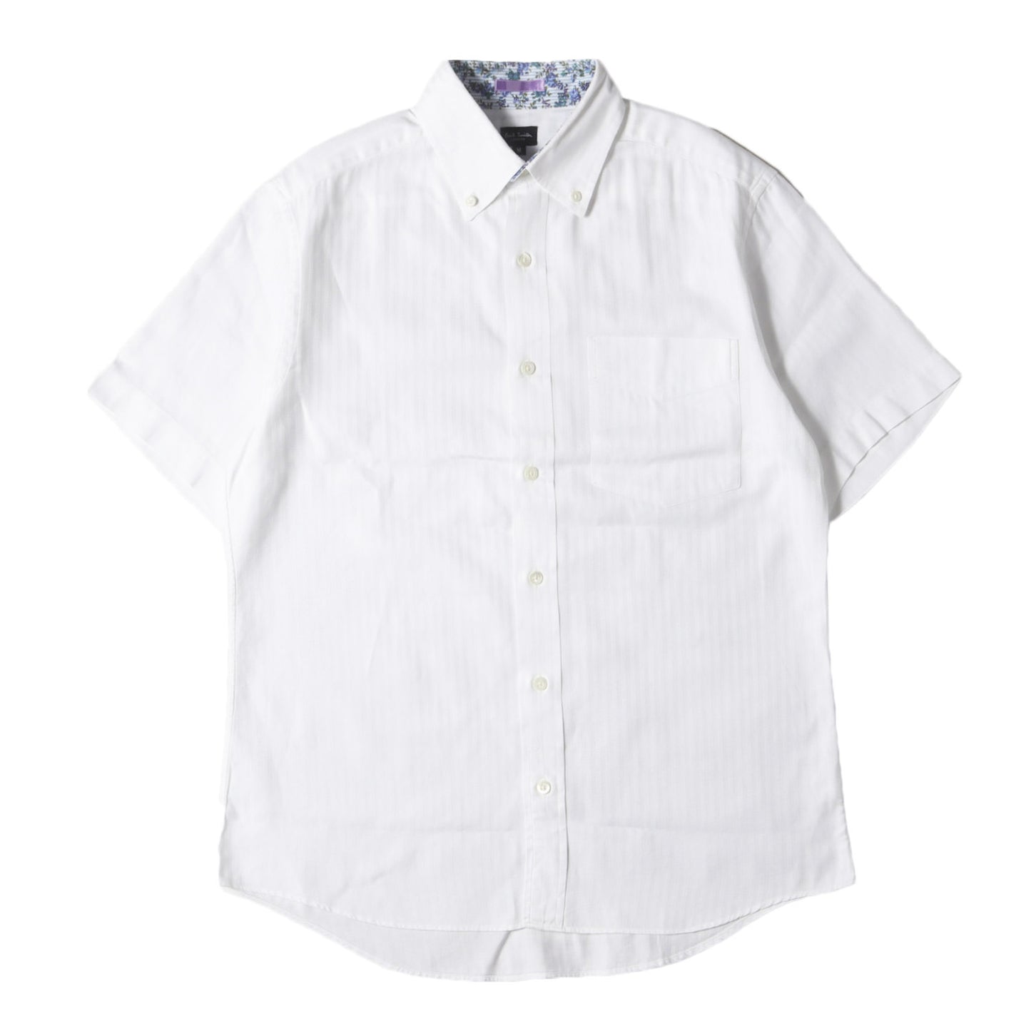 シャドーストライプ ボタンダウン 半袖 ドレス シャツ / LONDON