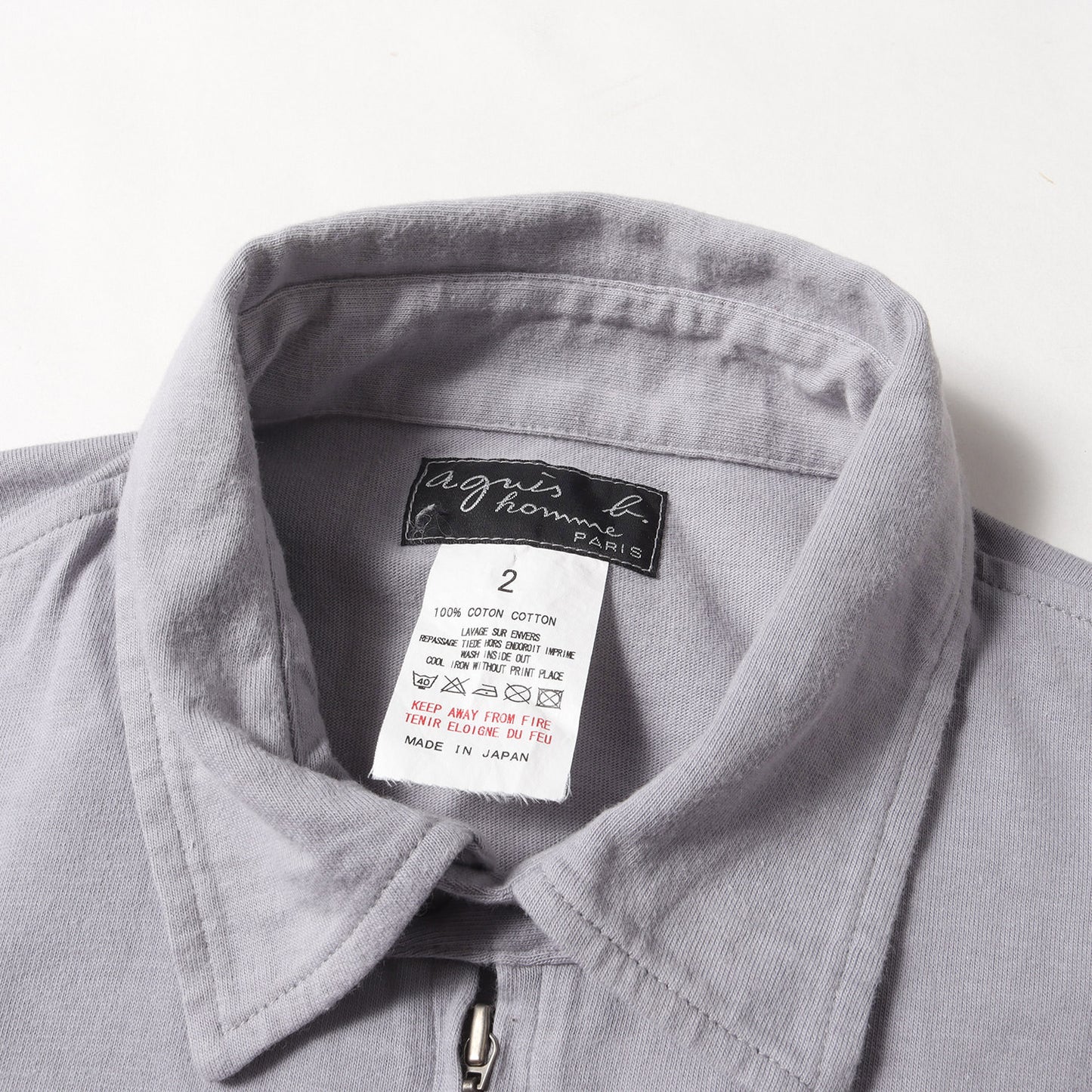 アイコン レザール ジップ 半袖 シャツ / MADE IN JAPAN homme