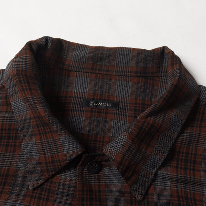 プレイドチェック レーヨン 半袖 シャツ (P01-02015)