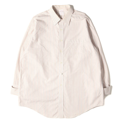 ダブルカフス ストライプ ドレス シャツ / 長袖 ビジネス フォーマル ビジカジ オフィカジ