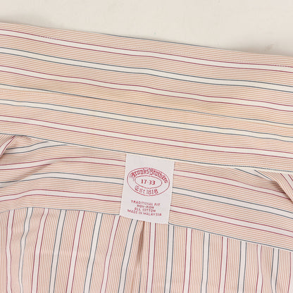 ダブルカフス ストライプ ドレス シャツ / 長袖 ビジネス フォーマル ビジカジ オフィカジ