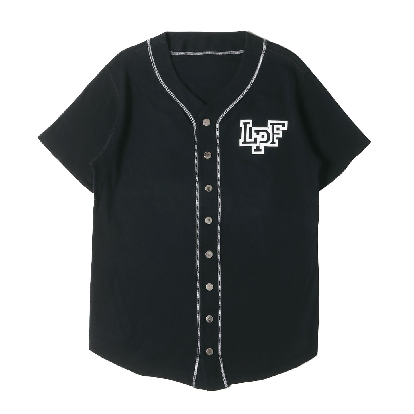 ワンポイント LPFロゴ バック スカル ベースボール シャツ / 半袖 カットソー ラグカジ イタカジ