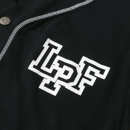 ワンポイント LPFロゴ バック スカル ベースボール シャツ / 半袖 カットソー ラグカジ イタカジ