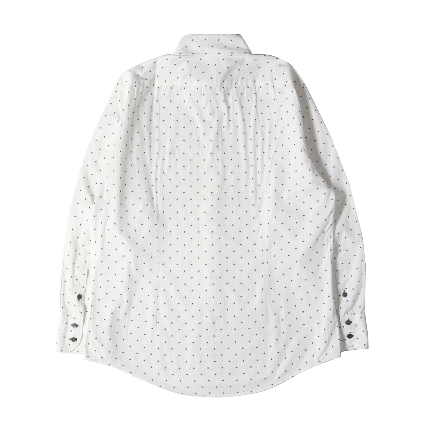 ワンポイント ホースマーク 刺繍 ポルカドット ブロード ボタンダウン ドレス シャツ