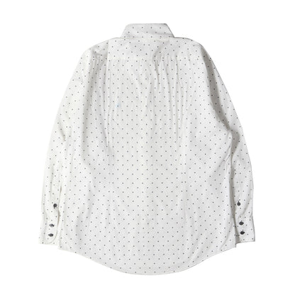 ワンポイント ホースマーク 刺繍 ポルカドット ブロード ボタンダウン ドレス シャツ