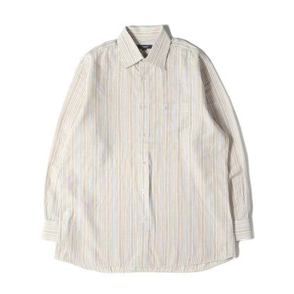 ストライプ ジャガード コットン リネン ドレス シャツ / LONDON MADE IN JAPAN