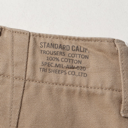 20AW コットンツイル ワイド テーパード チノ パンツ (SD 41KHAKI PANTS)
