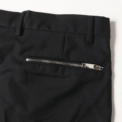 変型 ベルテッド モヘア混ウール スリム テーパード スラックス (QV3RBA0525S)