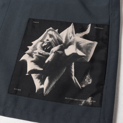 グラフィック パッチ ポリギャバ 長袖 シャツ (SYSTEM SHIRT OAMQ603486)