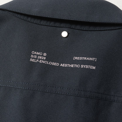 グラフィック パッチ ポリギャバ 長袖 シャツ (SYSTEM SHIRT OAMQ603486)