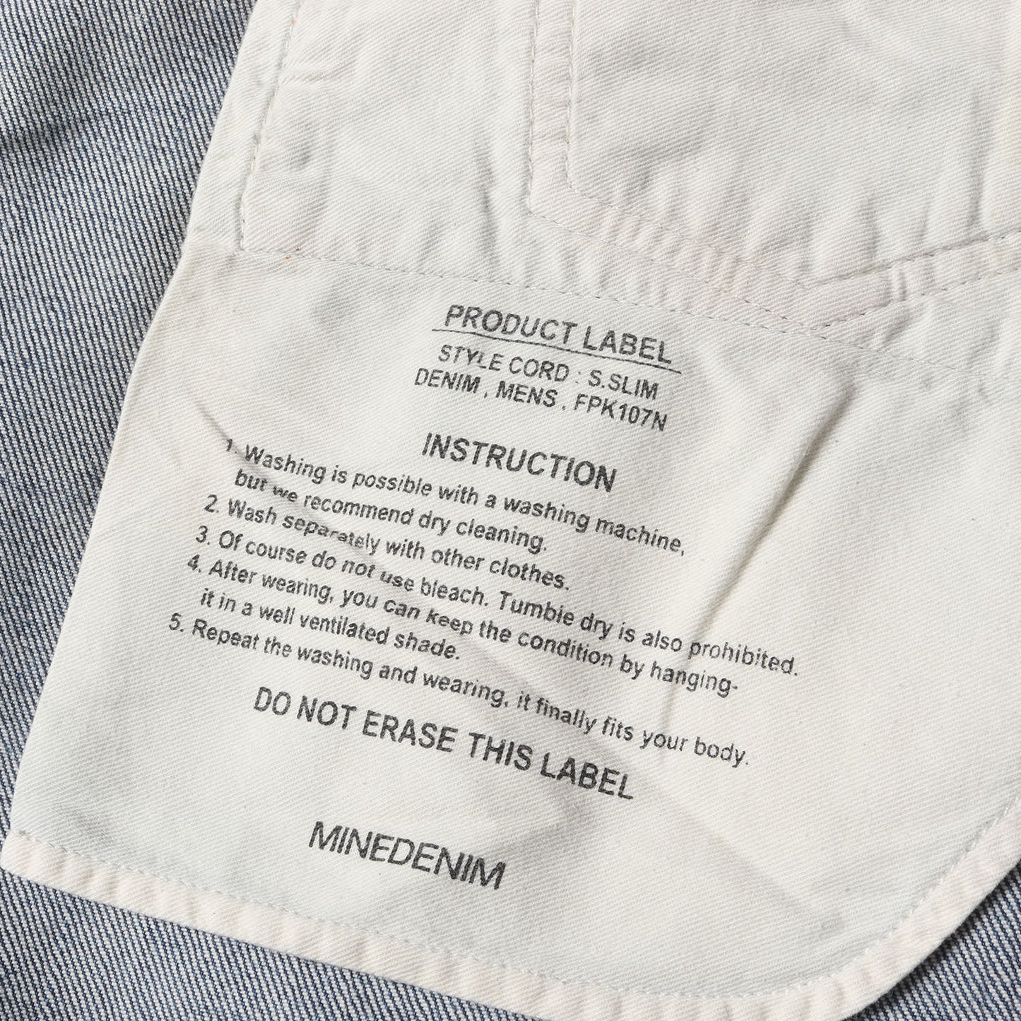 USED ウォッシュ 加工 スーパー スリム ストレッチ デニム パンツ (S.Slim STR 5pocket USD FPK107NUD-85)