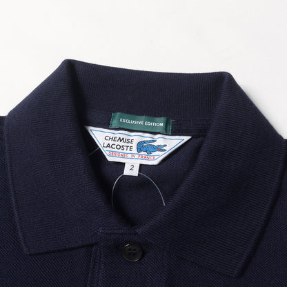 × SHIPS ワンポイント ワニ ワッペン 刺繍 鹿の子 ポロシャツ (PF140BL) / MADE IN JAPAN EXCLUSIVE EDTION