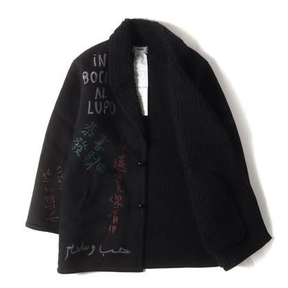 ハンドペイント フェイク ムートン ボア コート (MESSAGE HAND PAINTED MOUTON COAT)